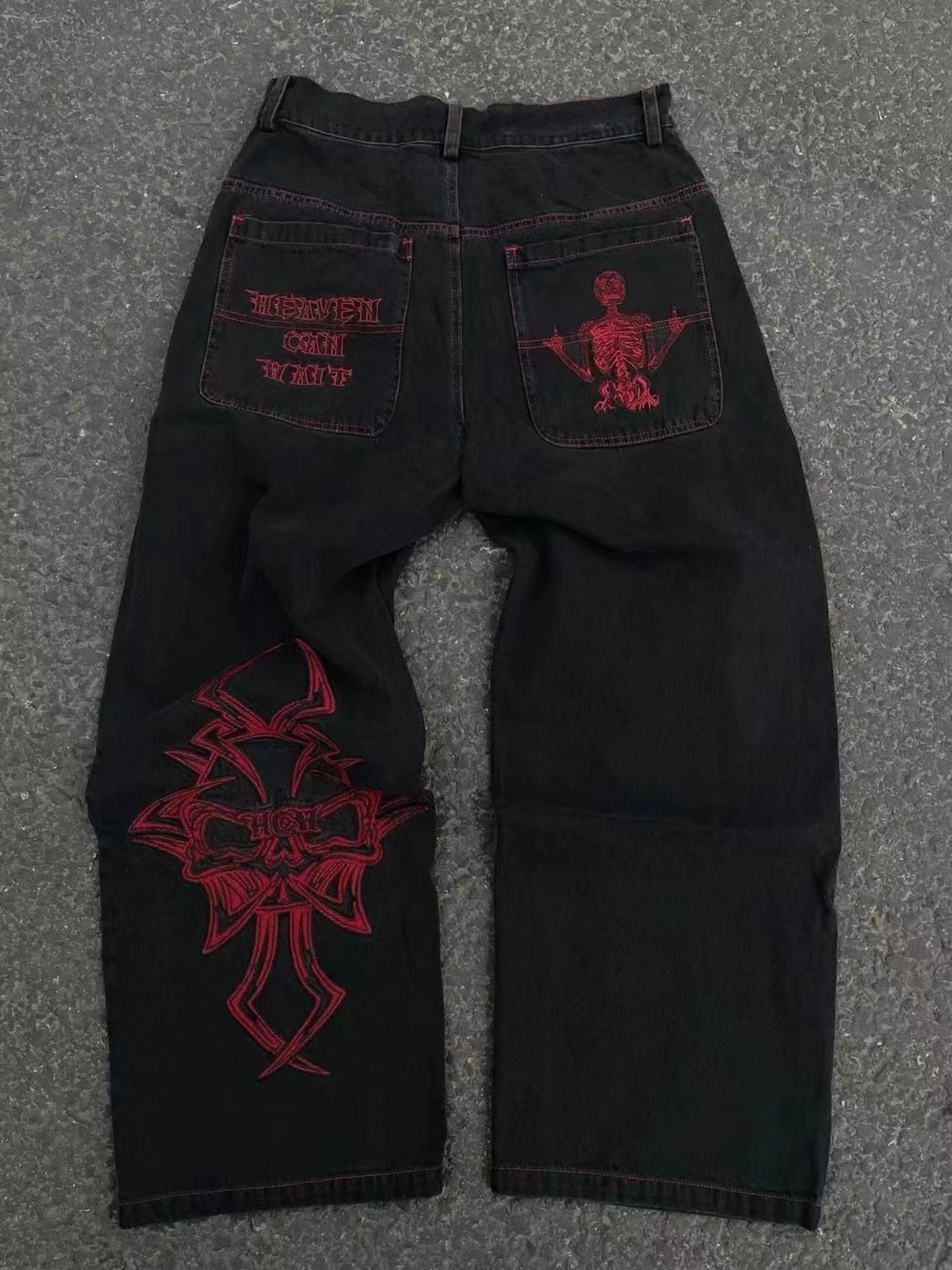 Amalfi Embroidered Baggy Jeans