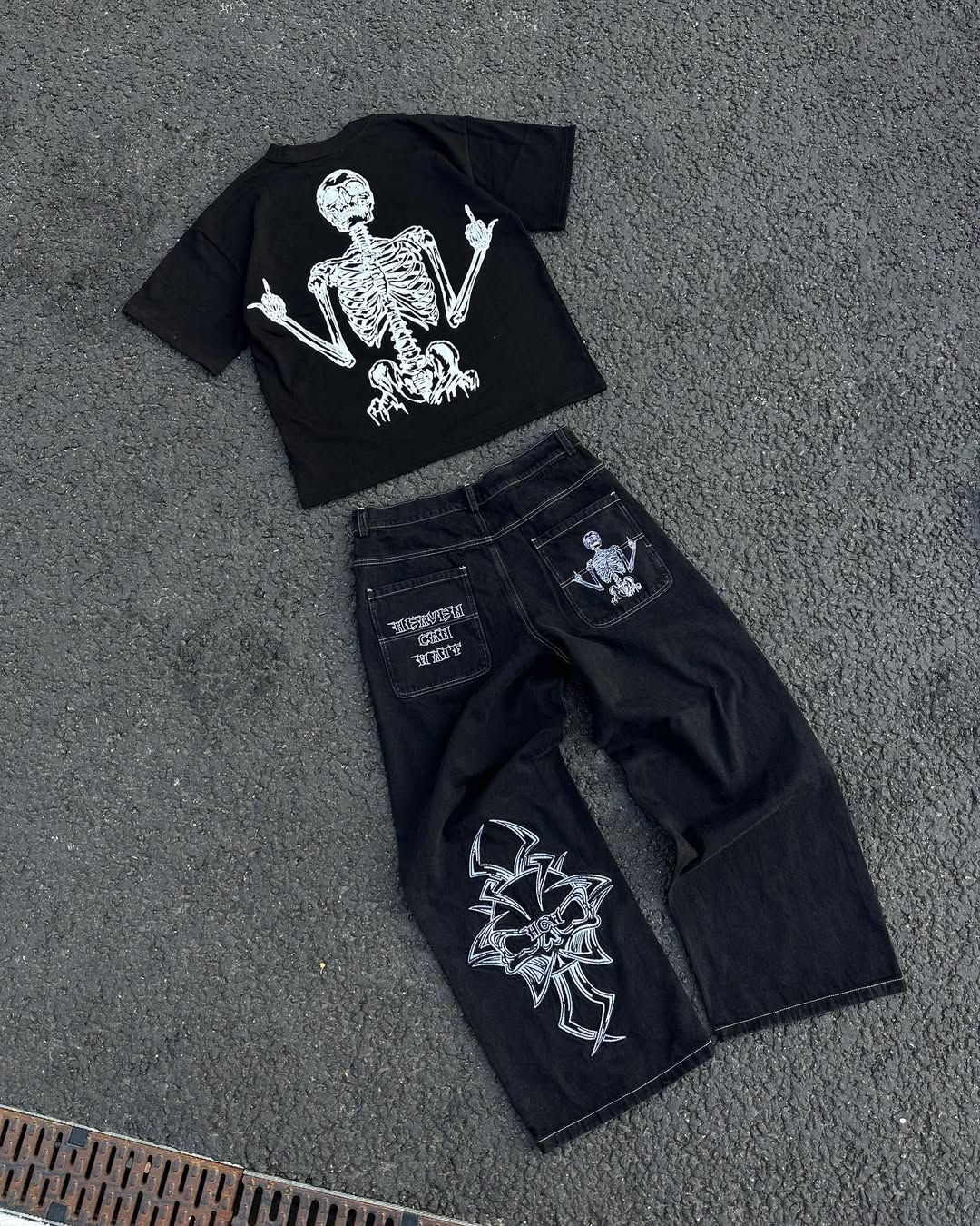 Amalfi Embroidered Baggy Jeans