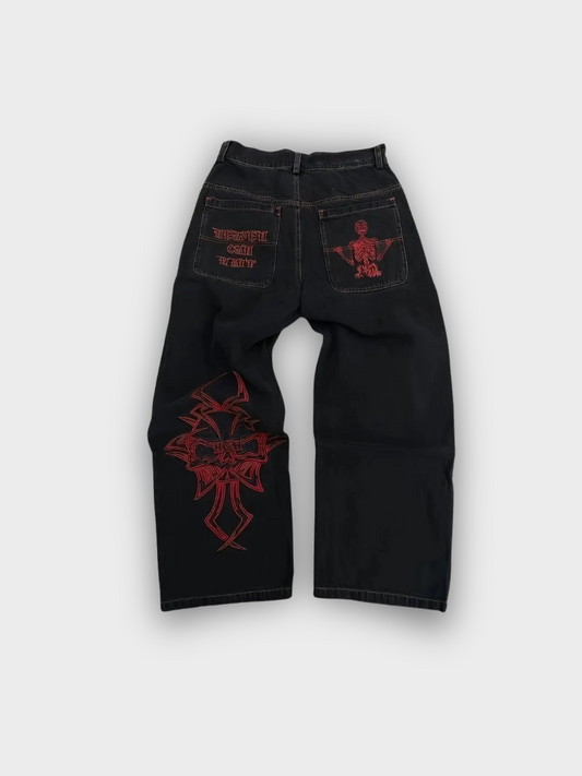 Amalfi Embroidered Baggy Jeans